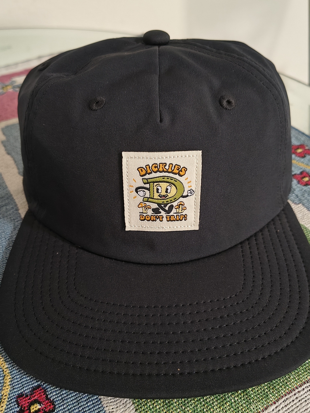 Dickies Black Cap with Embroidered Patch